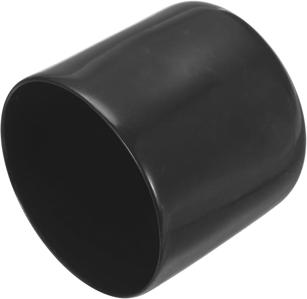 uxcell 3pcs Rubber End Caps 44mm ID Vinyl Round End Cap Cover Screw Thread Protectors Black, 40mm Height