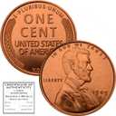 Lincoln Wheat Cent 1909 S VDB Design 1 oz Pure .999 Copper Round Collectible Jumbo 39mm Coin in Capsule - COA by Heavenly Metals