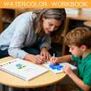 Watercolor Workbook Watercolor Workbook for Adults Water color Coloring Book Watercolorour Paint Set Beginner Friendly Painting Kit with Pigments Water pen Color Palette (Flowers)