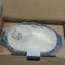 Enameled Cast Iron Dutch Oven for Bread Baking  3QT Oval Round Heavy Duty Bread Pan with Lid, Non-Stick Ceramic Coating,Loaf Cast Iron Bread Oven for Sourdough, Baking, Roasting, Braising, Stovetop & Oven Safe (Blue)