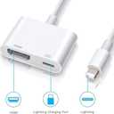 [Apple MFi Certified] Apple Lightning to HDMI Adapter for iPhone to TV, 1080P Digital AV Adapter 4K Sync Screen Connector Cable Compatible for iPhone 14 13 12 11 XS XR X 8 to HDTV Projector Monitor