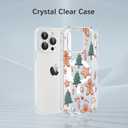Christmas Case for iPhone 13/14,Cute Gingerbread Man Clear Magnetic Case,Compatible with MagSafe,Soft TPU Bumper Shockproof Protective Cover with Built-in Magnet Ring for Women