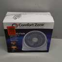 Comfort Zone 11-Inch High-Velocity Tabletop Air Circulator Fan, Quiet Personal Fan with 3 Speeds & 90 Adjustable Tilt  Portable Desk Fan for Home, Bedroom, or Office, White