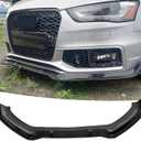 Front Bumper Lip Splitter Spoiler Fit for Audi S5/ A5 S-Line/ A5 B8 B8.5 2008-2017 + S4/ A4 S-Line/ A4 B8 B8.5 2008-2016, 3pcs Accessories Air Chin Body Kit (Gloss Black)