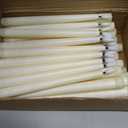 Baquler 50 Pcs Flameless Ivory Taper Candles Bulk Flickering LED Candles Taper Warm White Light LED Candlesticks for Christmas Wedding Home Decoration No Remote Control, 9.6 Inch