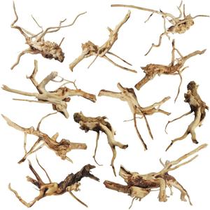 kathson Aquarium Driftwood Reptile Branches Wood Natural Spiderwood Driftwood for Aquarium 5-6" 11 Pcs Terrarium Ornament Trunk Fish Tank Log Habitat Decoration Tree Stump Decor Assorted Sizes Wood