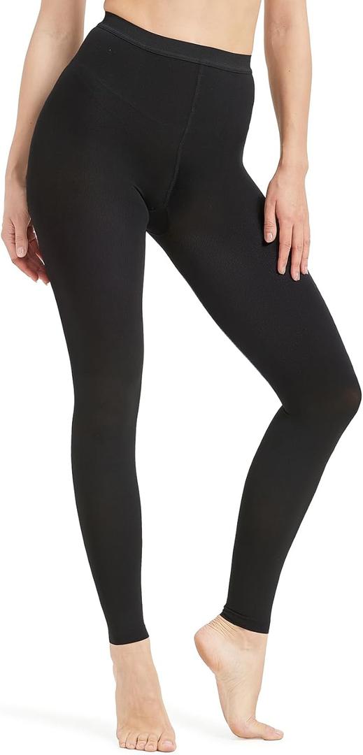 NURCOM Medical Compression Pantyhose for Women & Men, 15-20 mmHg Graduated Support Tights, Opaque Footless Waist High Compression Stockings & Leggings for Varicose Veins, Edema, Swelling, Flight, DVT (XX-Large)