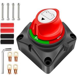 GOGONFLY Battery Disconnect Switch 12V-48V DC 275A Battery Power Master Isolator Shut Off Switch for Marine Boat Car Truck Camper RV Trailer