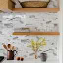 STICKGOO 10-Sheet Subway Tile Peel and Stick Backsplash, Seamless Design Glossy Carrara White Kitchen Backsplash Wall Tiles, Waterproof Stick on Tile for Bathroom, RV, Fireplace