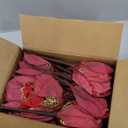 Alupssuc 16 PCS Poinsettia Christmas Flowers Artificial, Glitter Magnolia Poinsettia Flowers Artificial, Sparkling Christmas Decorations for Xmas Tree Party Wreath Fireplace, Burgundy