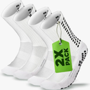 Lux Dual Grip Socks - Soccer Grip Socks for Men and Women. GripArray Performance & Comfort (Small, Black (2 Packs))