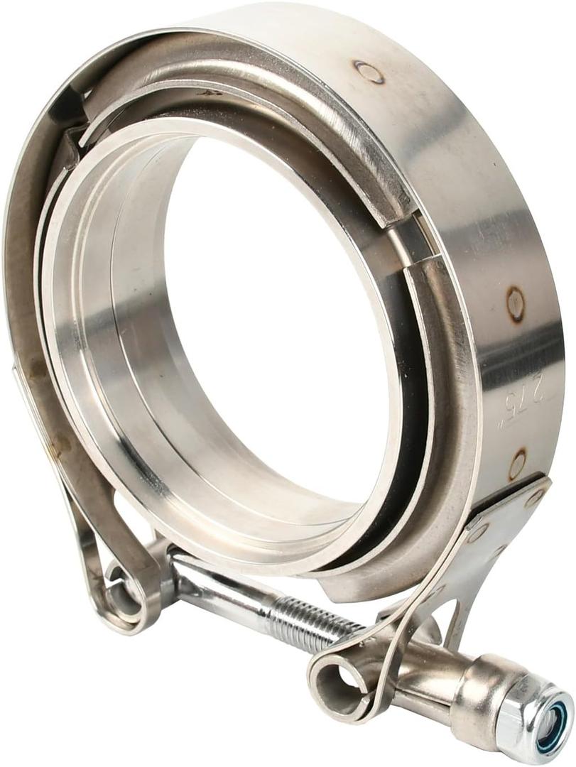 T304 Stainless Steel 2.75'' Inch V Band Bolt Clamp With Male Female Flanges Assembly For Exhaust System,Turbocharger,Exhaust Clamp 1PC