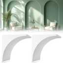 Nuanchu 2 Pcs Rounded Doorway Arch Kit 3D DIY Interior Doorway Precurved Drywall 9"x 9"x 5" Full Half Circle Top Round Arch Kit Easy to Add Rounded Corners to Any Opening for Interior Decoration