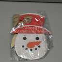 Double-Sided Winter Valentine's Day Wooden Front Door Sign Let It Snow Indoor Outdoor Home Wall Window Hanging Plaques Farmhouse Wood Hanger Decor with Rustic Burlap Bow for Outside Porch