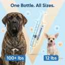 Liquid Dog Dewormer for Dogs & Puppies, Formula 7 Pyrantel Pamoate and Praziquantel, Removes Tapeworm, Roundworm & Hookworm, Broad Spectrum with 3ml Dosing Syringe (100ml)