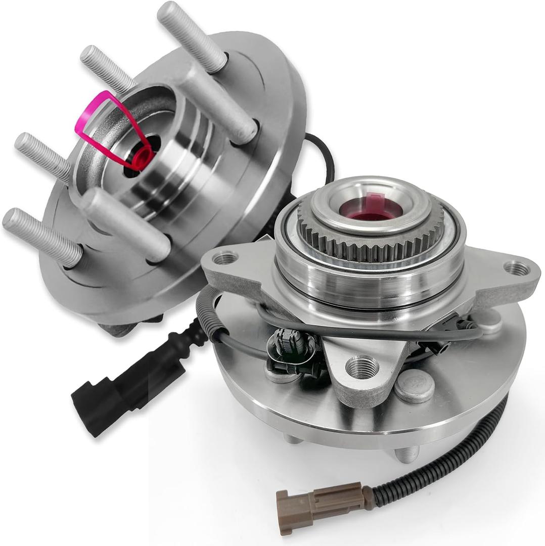 Pair 515169 4WD Front Wheel Bearing Hub Assembly Compatible with Ford F-150 2015 2016 2017 (2.7L 3.5L 5L Engines), 4x4 Hub Bearing Kit for Ford F150 2015-2017, 6 Lugs w/ABS