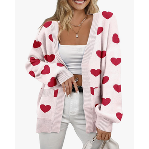 Women's Cardigan Soft Pocketed Long Sleeves Casual Knitted Open Front Cardigans Lightweight Sweaters, Size: L