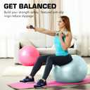 ProBody Pilates Yoga Ball - Exercise Balls, Various Sizes, for Stability, Pregnancy, Workout & Physical Therapy