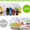 Drink Organizer for Fridge, Soda Can Dispenser for Refrigerator, Automatic Drink Dispenser for Fridge Holds up to 25 Cans, 5 Row
