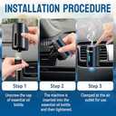 Featwell Car Air Freshener, Three Adjustable Modes Intelligent Car Aroma Diffuser, Rechargeable Car Aroma Diffuser, Black