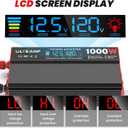 OLTEANP 1000 Watt Power Inverter 12V DC to 110V/120V AC Car Inverter with LCD Screen Display, 2 AC Outlets, 36W Type-C Port, 5V/3A USB Port, Car Power Converter for Truck, Home, Vehicles, Laptop, Trip
