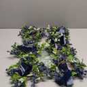 Bibelot 6 Pcs Small Christmas Wreath for Cabinets Kitchen, Mini Christmas Wreath with Blue Berry Bow Artificial Xmas Decor for Window Front Door Farmhouse Wall