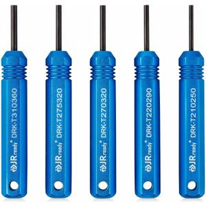 JRready ST5228 Extractor Tools,Removal Tools Kit for JST/AMP .062" /Molex .062" & .093 Pin and Socket Connectors, Male and Female Connector Tube Type Pin Extractor Tool kit 5PCS Sizes