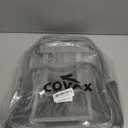 COVAX Rolling Clear Backpack, Heavy Duty See Through Bookbag, Transparent PVC Cold-resistant Backpack with Wheels (Grey)