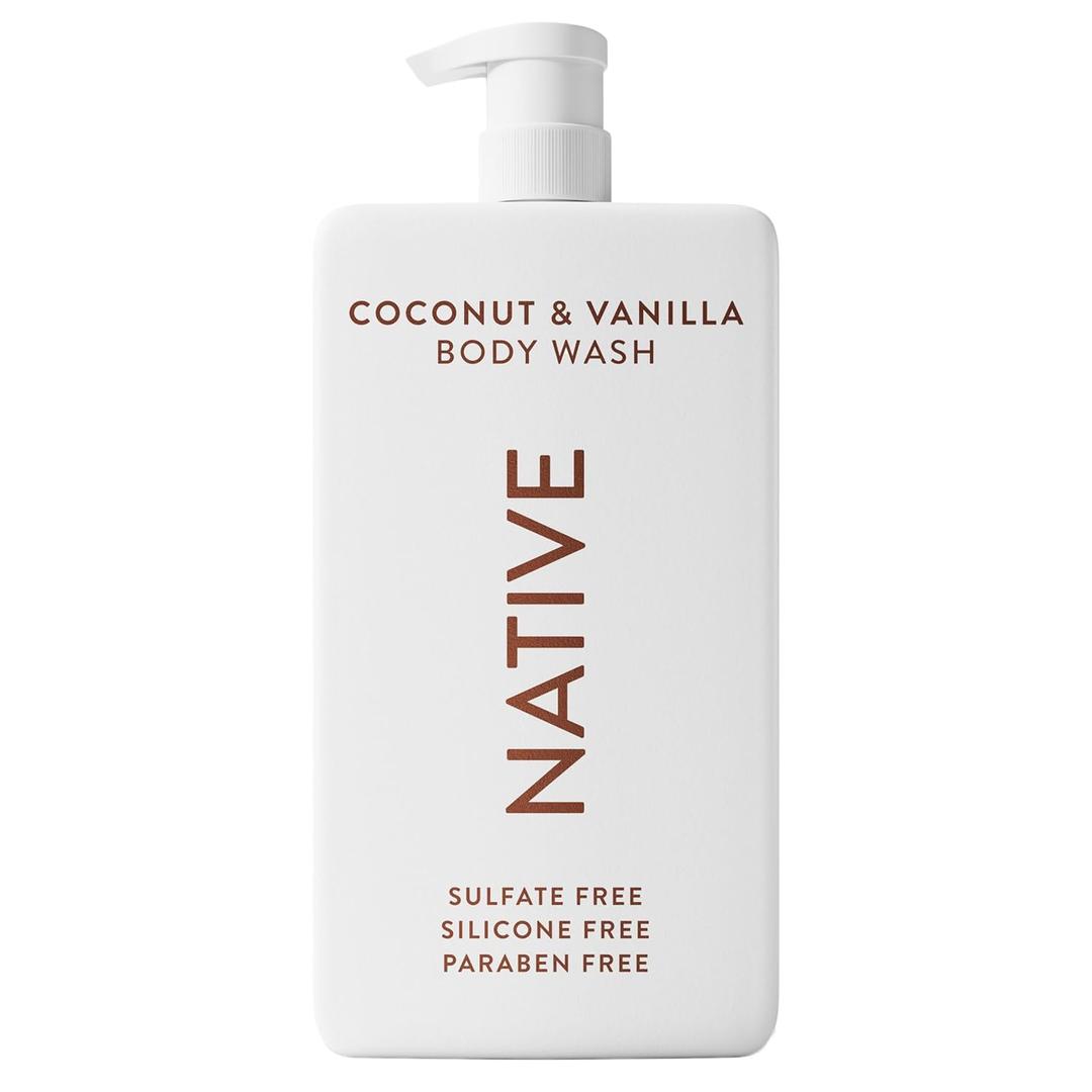 Native Sulfate Free Body Wash Contains Naturally Derived Ingredients | for Women & Men| Coconut & Vanilla, 36 oz (36 Fl Oz (Pack of 1))