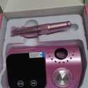 Professional Electric Nail Drill E-File Machine - 45,000 RPM Corded Nail Drills Kit with Low Noise & LED Display for Shaping, Removing & Polishing Acrylic Gel Nails for Salon Home (Pink)