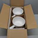 LE TAUCI French Onion Soup Bowls, 18 Ounce Soup Bowls With Handles for Chili, Beef Stew, Onion Soup Crocks Microwave Dishwasher Oven Safe - 5.5 inch, Set of 4, Arctic White