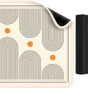Rolled Shipping Mahjong Mat, 31.5"x31.5", Non-Slip Table Cover with Pockets