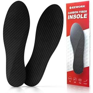 Carbon Fiber Insoles, Carbon Fiber Foot Plate 1 Pair Rigid Shoe Insert Support Turf Toe, Foot Fractures, Morton Extension, Hallux Rigidus and Limitus - Alternative to Post Op Shoe, Size: 11.61"-Men's 12/Women's 13-13.5, 295mm