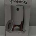 Fontaines Luxury Towel Warmer for Bathroom, Spa - Large Heated Thermal Bucket, Wood Handle, Safe Auto Shut Off, Fits Up to Two Large 40x70 Oversized Towels or Robes - White