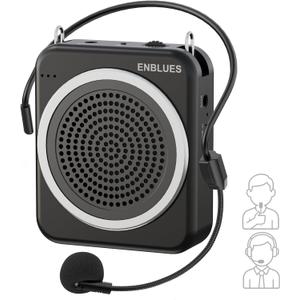 Voice Amplifier for Teachers with Wired Handheld Microphone and Headset Microphone, 2800mAh Mini Pa System Bluetooth Personal Portable Speaker for Classroom, Meeting and Yoga, Black
