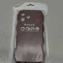 Anuck for iPhone 17 Pro Max Case Wave, Curly Frame Design for Women Girls, Cute Wavy Solid Color Aesthetic Phone Case Soft Flexible TPU Shockproof Full-Body Protective Cover 6.9" - Wine Red