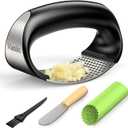 Vantic Garlic Press Rocker - Stainless Steel Garlic Crusher, Mincer and Chopper with Peeler & Scraper, Easy Kitchen Gadget for Effortless Smashing