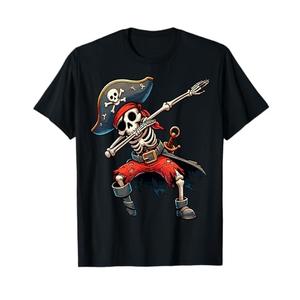 Dabbing Skeleton Pirate Kids T-Shirt, Small