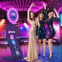Portable Photo Booth Machine for iPad 12.9in 11in 10.9in 10.2in with Software APP Control Lights/Photo/Sharing, Removable for Cloth Pouch, Silkscreen,Honeycomb Case