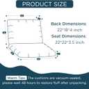 Codi Patio Chair Cushions 22x22x3.5 Inch - Deep Seat Replacement Cushion Set, Waterproof Linen Fabric, Fade Resistant for Garden and Backyard, Grey