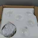 GoYeel Semi Flush Chandelier Gold, Modern Light Fixtures Ceiling Mount Lighting Pendant 3 Light Dining Chandeliers Over Table Glass 18.5" 13 Clear Swirled Globe for Foyer Bedroom Kitchen