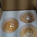 3 Pack Amber Glass Globe Shade Fixture Replacement, 5.11 Inch Diameter, E26 Base 1-5/8 Inch Fitter, Glass Globe Lampshade Cover for Pendant Wall Sconce Chandelier Vanity Light (Amber, 5.11 Inch)