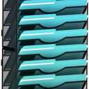 Gawerk 15-Tier Wall File Organizer Hanging Wall File Holder Wall Mount Paper Folder Organize, Mesh Magazine Document Mail Organizer Wall Organizer for Office School Home, Black