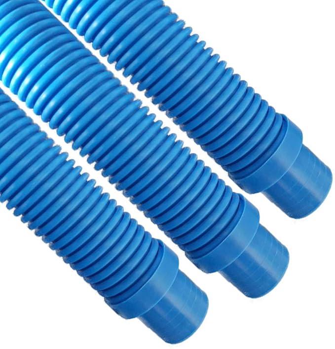 Puri Tech Universal Swimming Pool Cleaner Durable Hose 48 Long Blue Color 3 Pack Fit Including Hayward Navigator, Vac Ultra, AquaBug, Polaris ATV and More