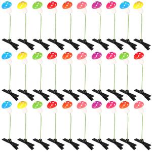 30 Pcs Bean Sprout Hair Clips Mixed Style Plant Hairpins Flower Plant Hair Clip Little Grass Barrette Butterfly Headwear Hair Accessories for Women Girl School Home Party Christmas (Mushroom)