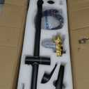 Taplong Tub Shower Faucet With Slide Bar8 Setting Handheld Showerhead With ON/OFF Pause Switch Handshower Kit Matte Black Shower System Adjustable Height Shower Head-TP049B