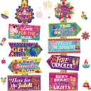 HOWAF 20 Pieces Happy Diwali Photo Props Signs, Festival of Lights Welcome Yard Sign, Diwali Party Photo Props Backdrop, Diwali Party Themed Celebration Front Door Decoration