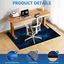 Office Chair Mat for Hardwood Floor&Tile Floor,36"x48" Heavy Duty Desk Chair Mat for Hard Floors,Under Desk Rug for Rolling Computer Chair,Anti Slip,Low Pile Carpet Floor-Starry Blue