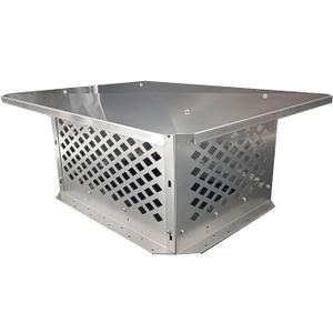 Chimney Cap, Chimney Cover, Bottom Installation Method Adjustable to Fit Outside Existing Clay Flue Tile Dimensions All Stainless Steel Structure, with Meshes, Bolts, Screws (20" x 20")