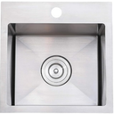15x15 Inch Bar Sink Drop In, Topmount Kitchen Sink Stainless Steel Square Small Sinks, Single Bowl Kitchen Sinks for Laundry Wet Bar Prep RV Office Outdoor Yard